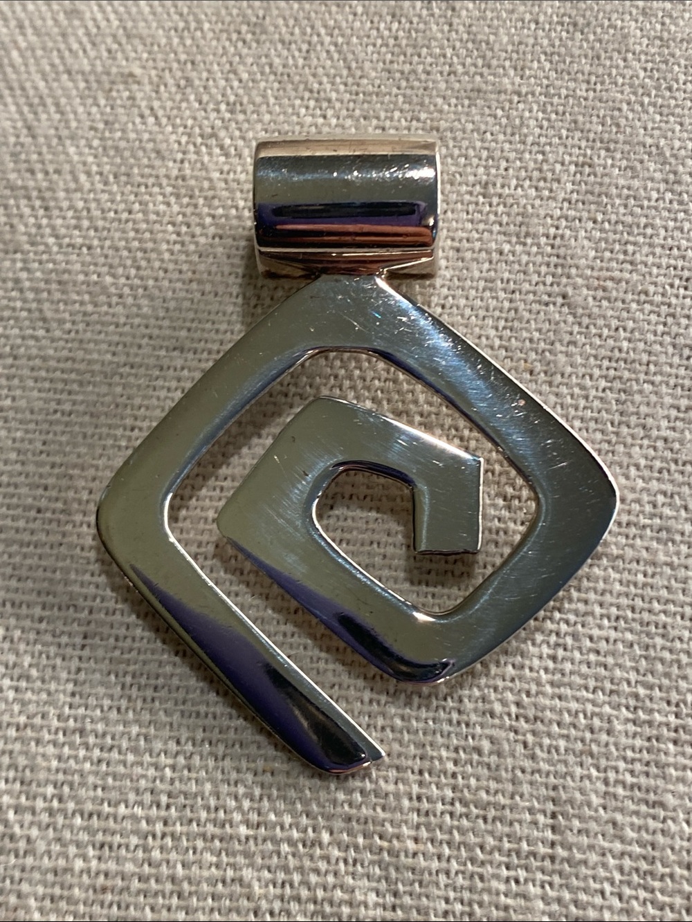 Silpada S0337 Sterling Silver Modernist Spiral Pendant Retired 925